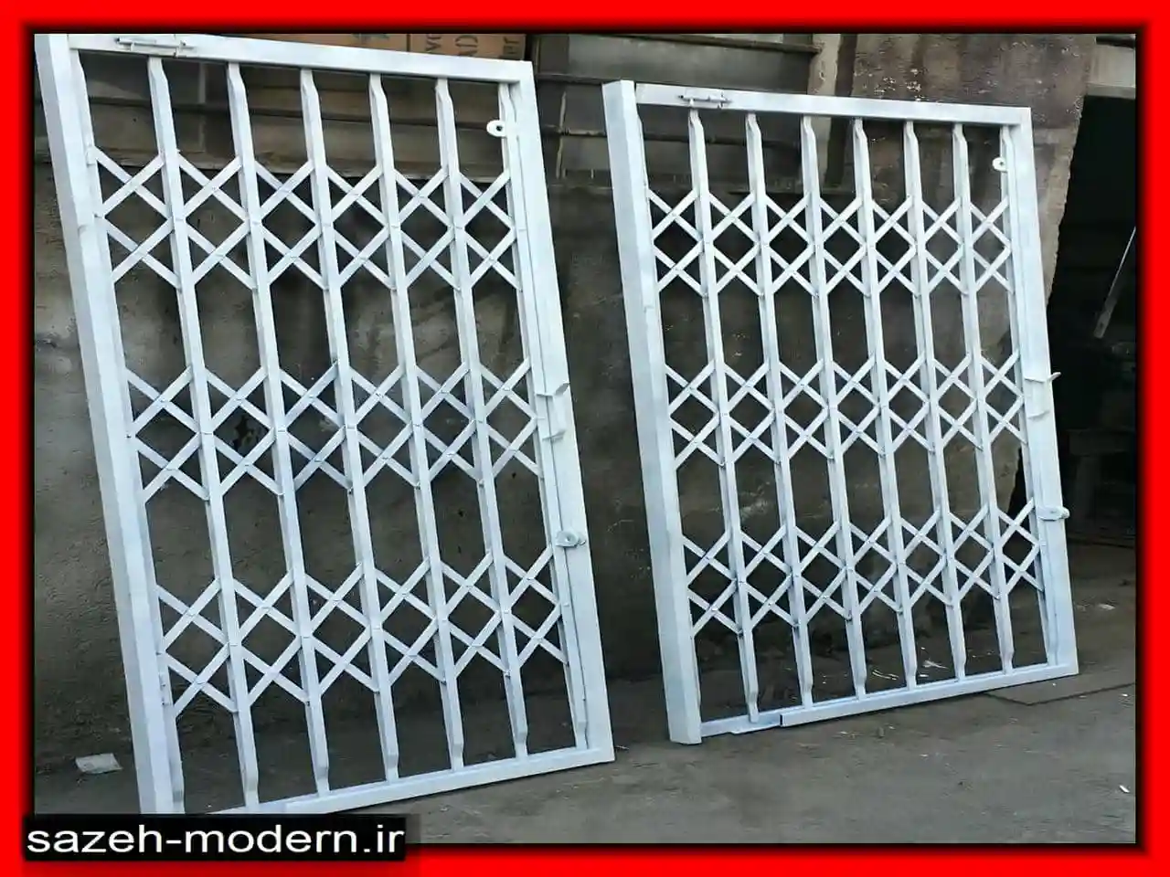 درب آکاردئونی فلزی ساده