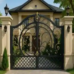 درب فلزی دایره مصور ویلایی