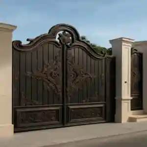 درب فلزی گل آرا ویلایی شیک