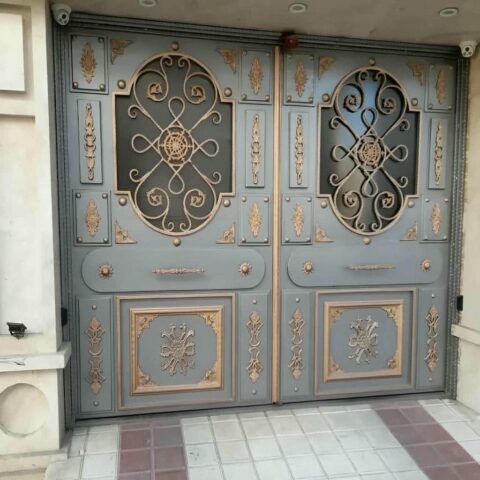 villa-door-wrought-iron-op خرید درب حیاط ویلایی مدرن