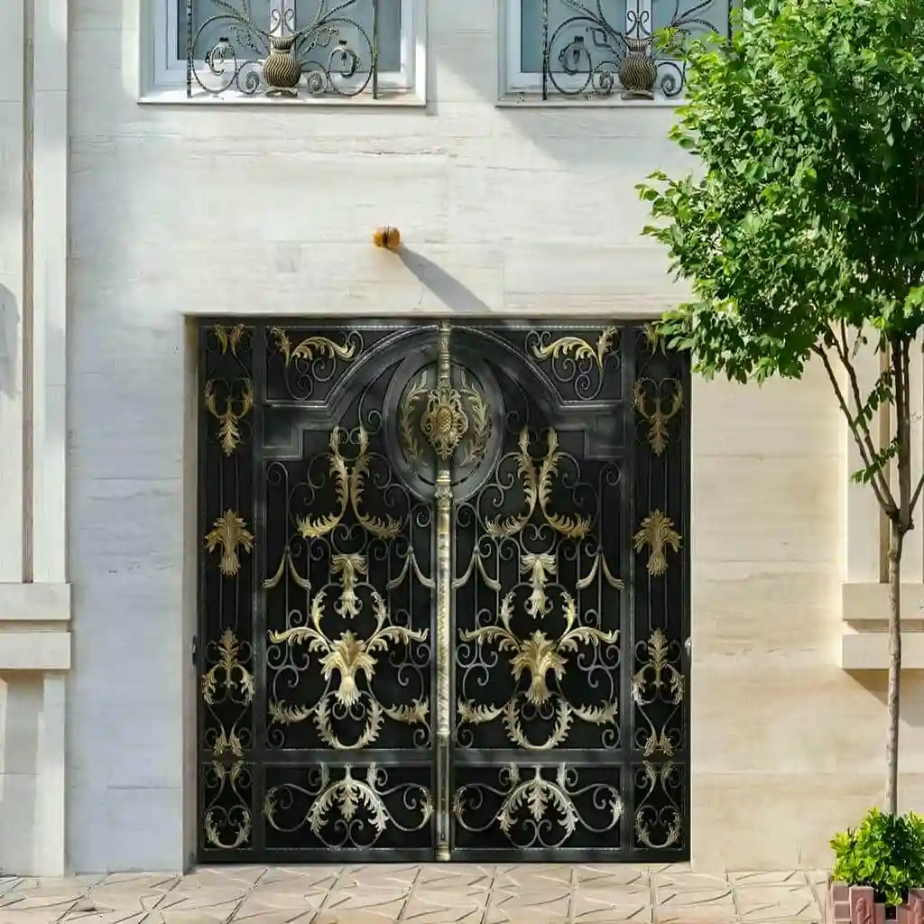 خرید درب فرفورژه ورودی پارکینگ ساختمان برای پارکینگ مسکونی