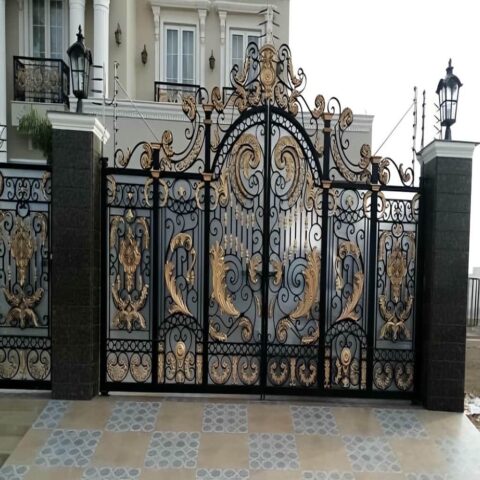 villa-door-wrought-iron-tg طراحی و ساخت انواع درب آهنی ویلا
