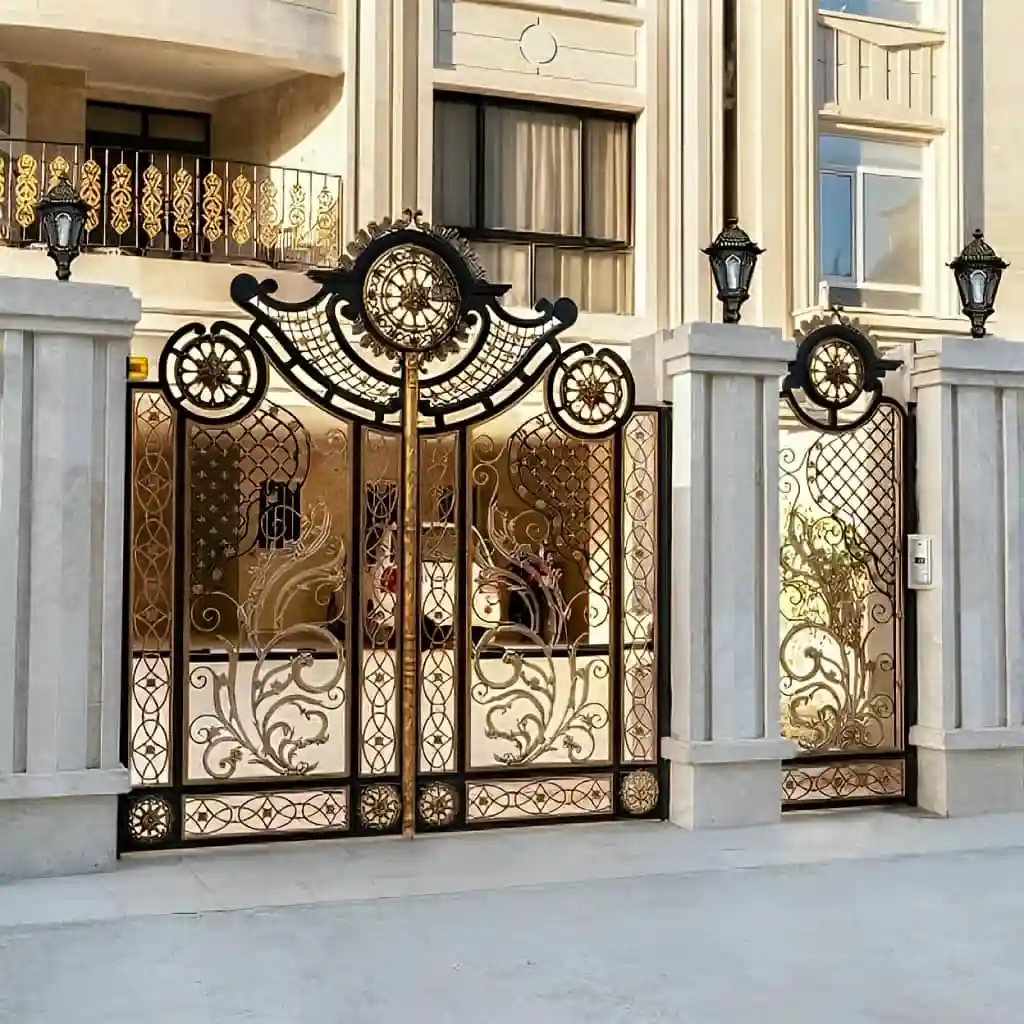 فروش درب فلزی اقاقیا طرح گلدار