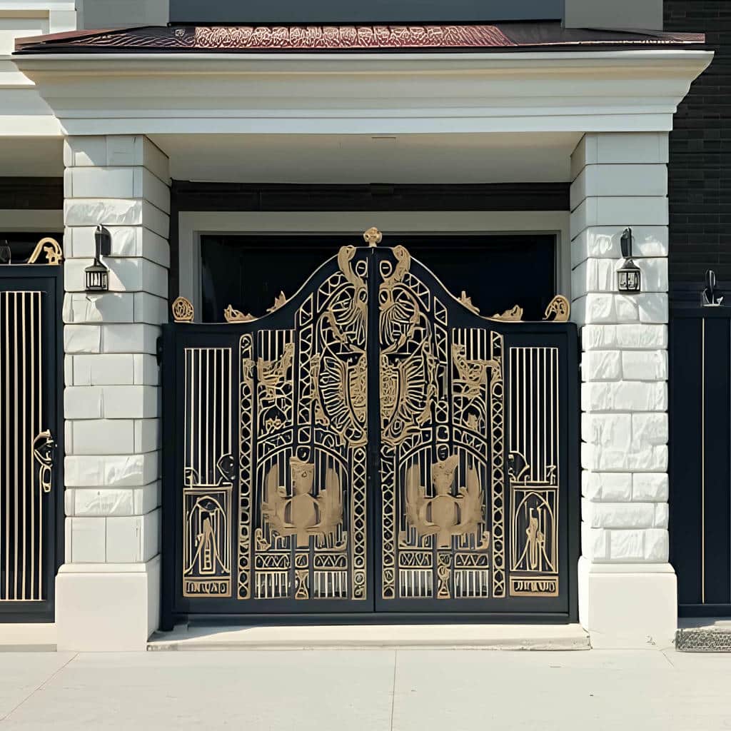 نصب درب فلزی باکینگهام ورودی باغ