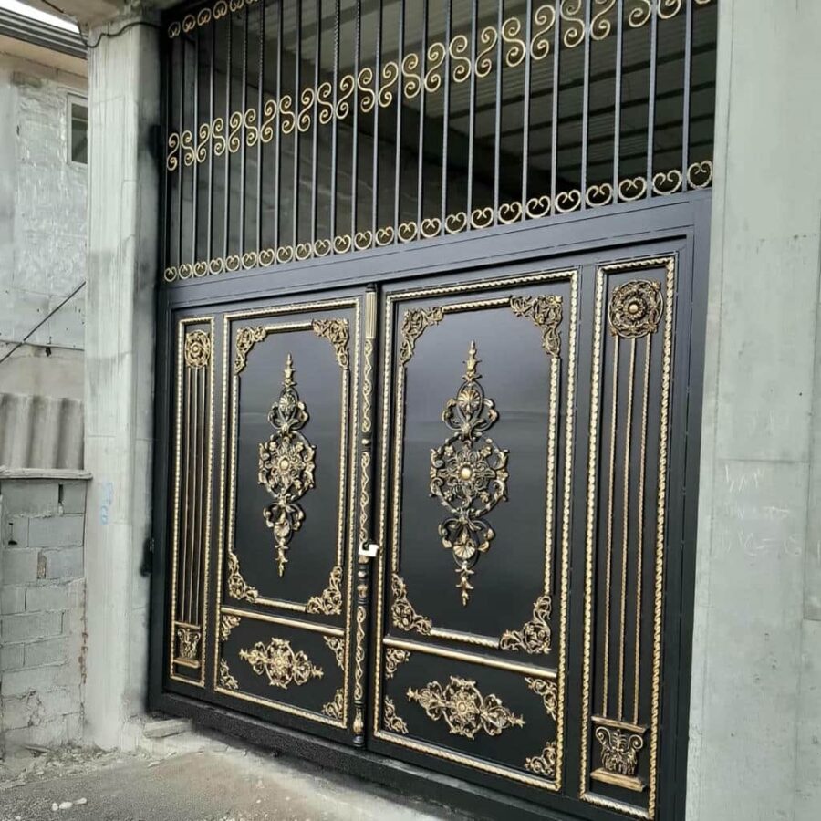 درب فلزی صدفی ورودی ویلایی لوکس