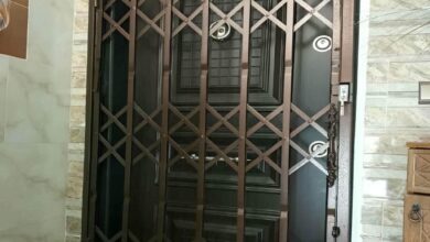 درب آکاردئونی حفاظ خانه در سمنان