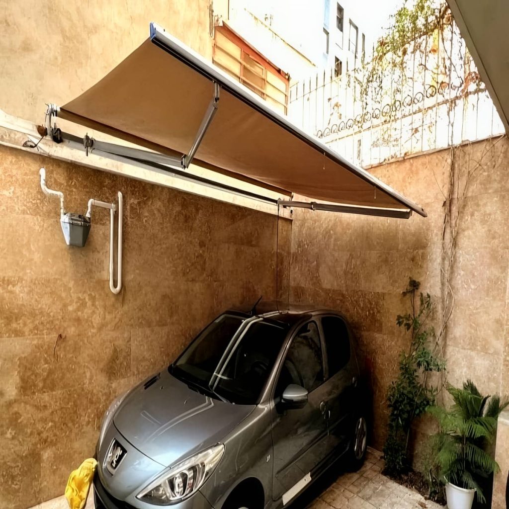 قیمت سایبان برقی اتوماتیک پارچه ضدآب در نیشابور