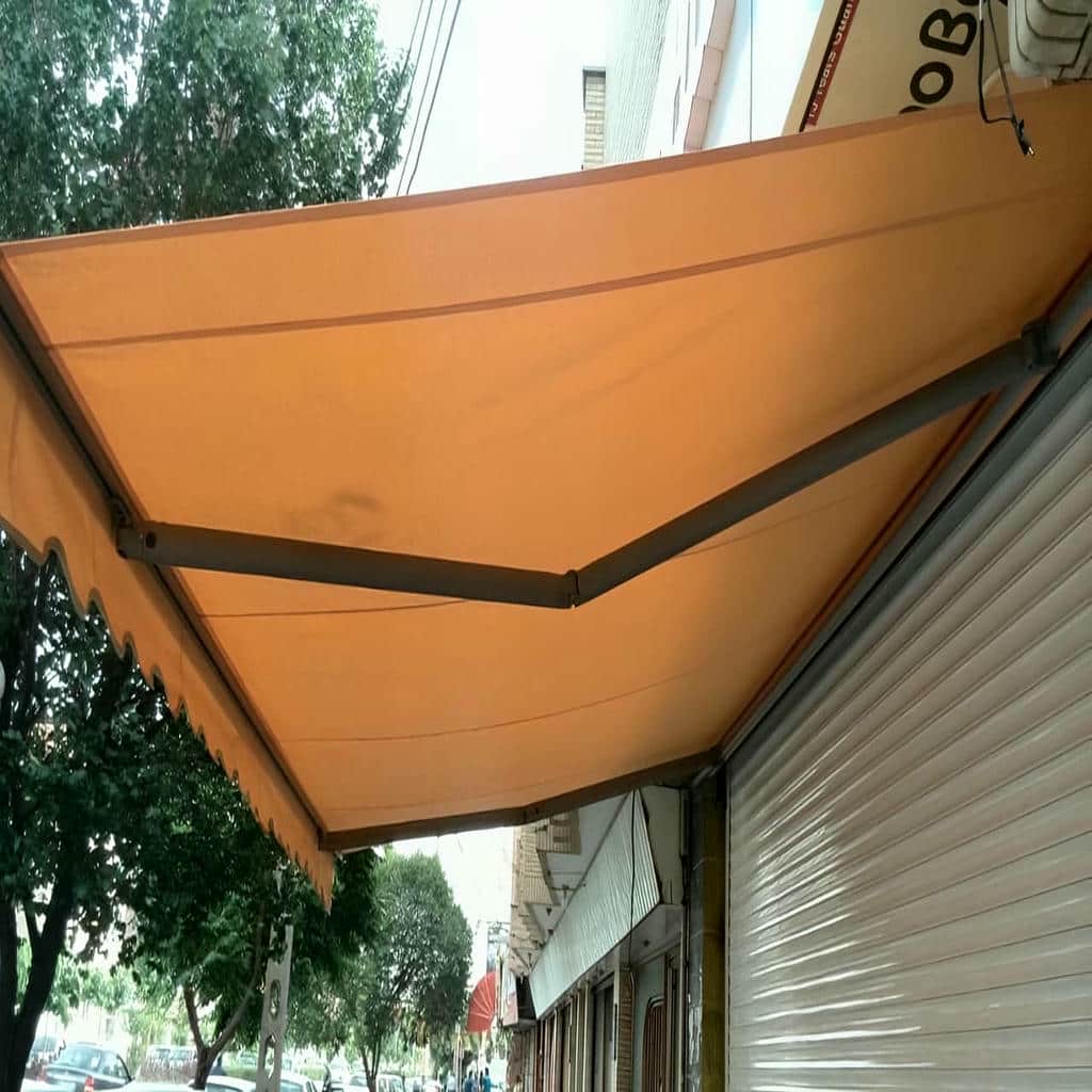 نصب سایبان برقی اتوماتیک پارچه ضدآب در سبزوار