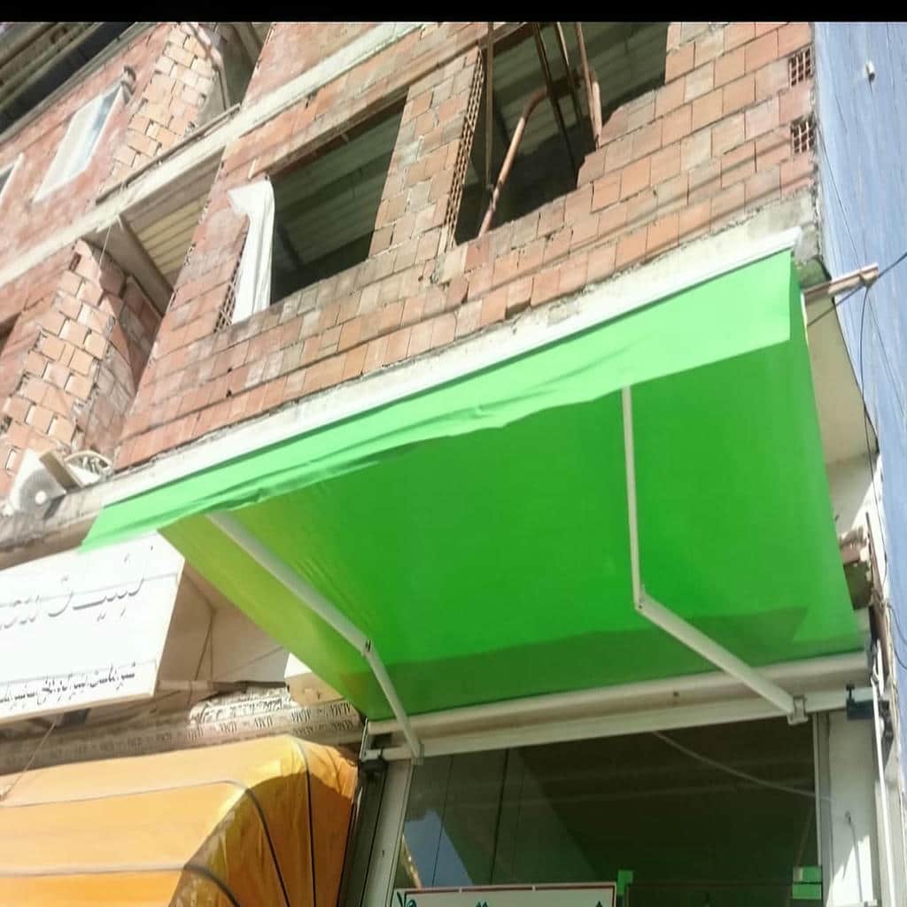 نصب سایبان برقی اتوماتیک پارچه ضدآب در مشهد