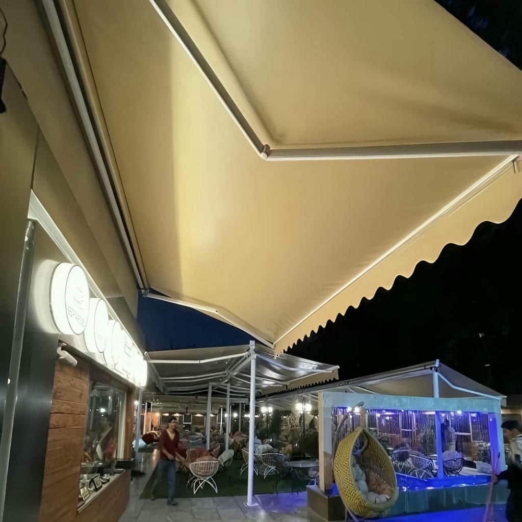 نصب سایبان برقی اتوماتیک پارچه ضدآب در نظرآباد