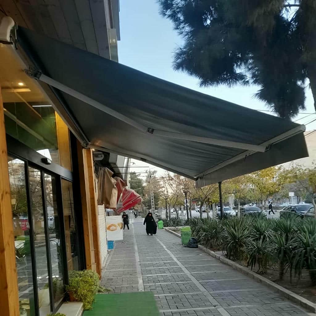 فروش سایبان برقی اتوماتیک پارچه ضدآب در فشم