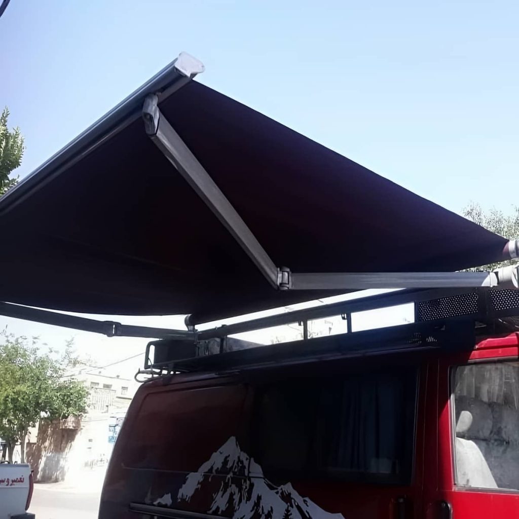 نصب سایبان برقی اتوماتیک پارچه ضد UV در اصفهان