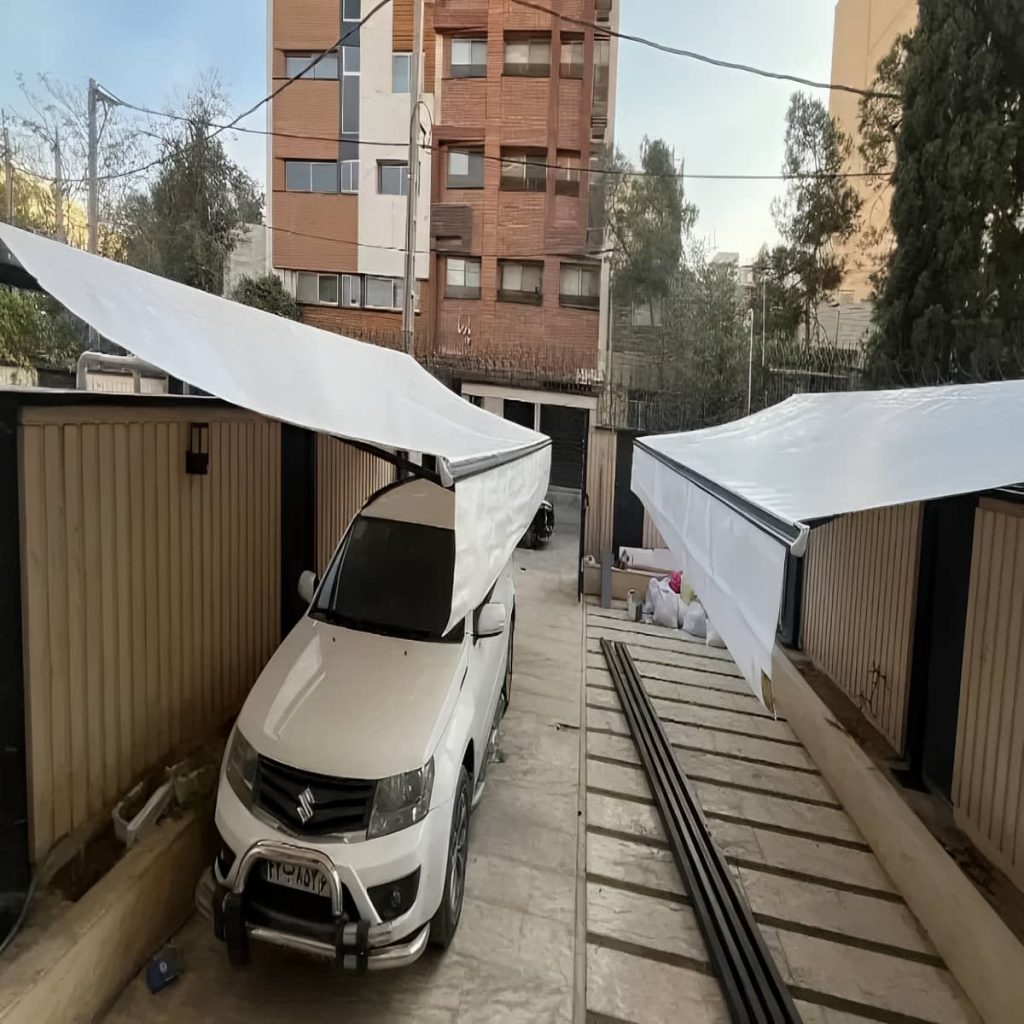 نصب سایبان برقی اتوماتیک پارچه ضد UV در اراک