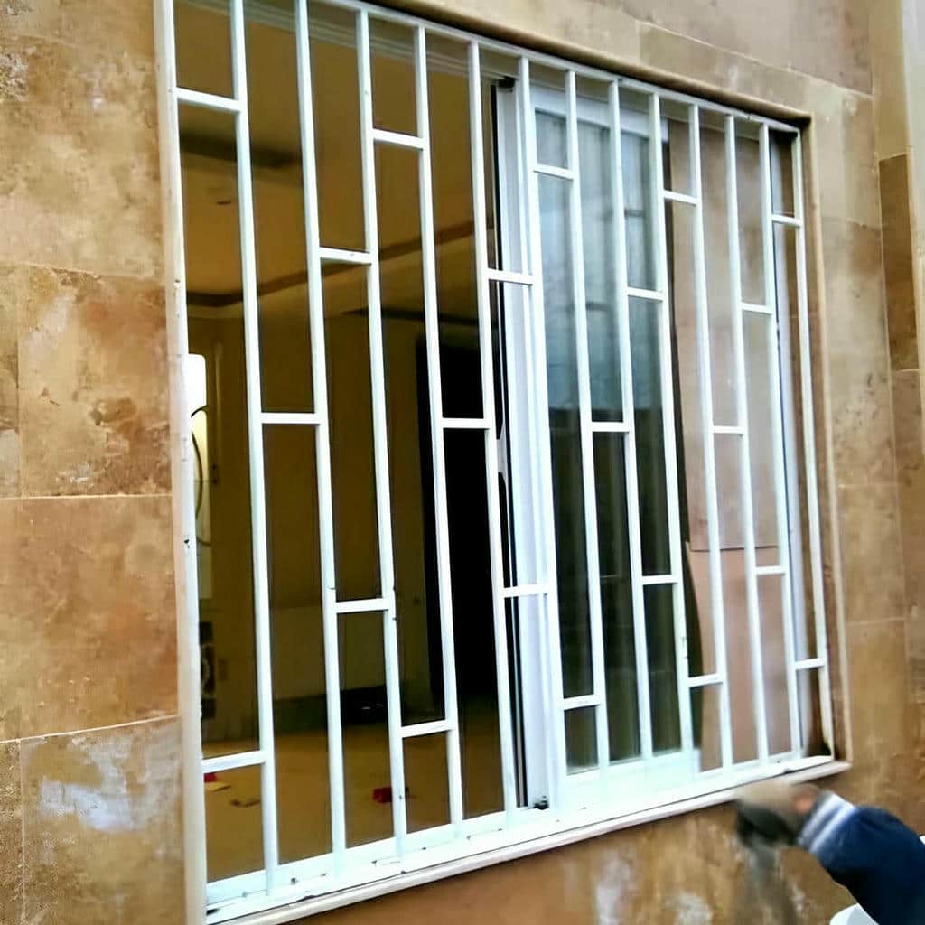 نصب حفاظ پنجره ساختمان فرفورژه در باغ عباسآباد