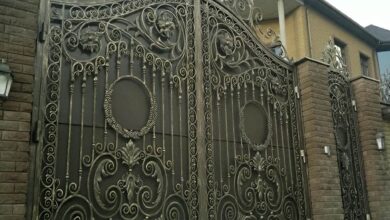 درب حیاط فلزی در بندر لنگه