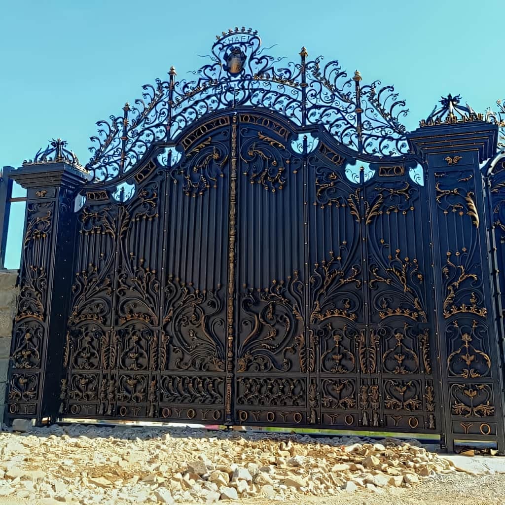 خرید درب حیاط فلزی فرفورژه در تهران