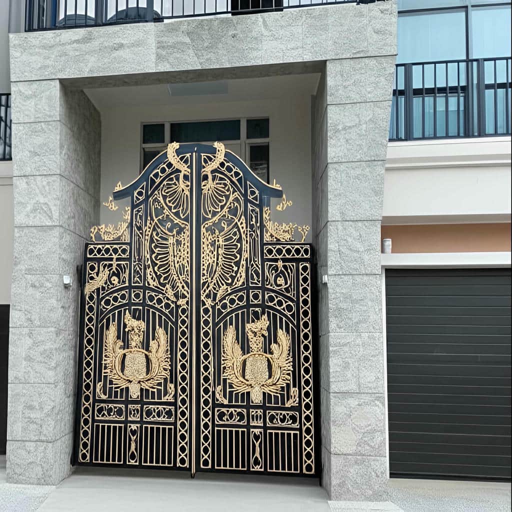 کارخانه درب حیاط فلزی امنیت ورودی در شیراز