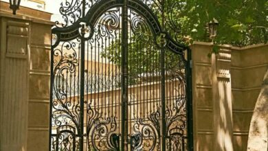 درب حیاط فلزی در شیراز
