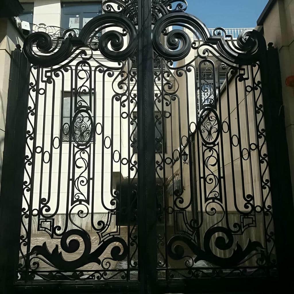قاب کلاسیک درب حیاط شاسی سنگین برای ورودی رسمی