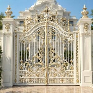 7 طرح درب ساختمان ساده شاسی فلزی