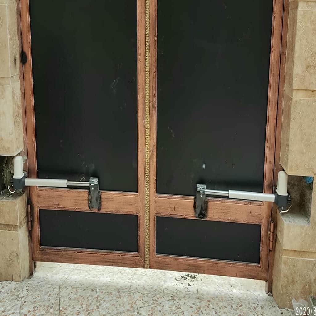خرید جک درب حیاط دو لنگه سنگین هماهنگ با نما
