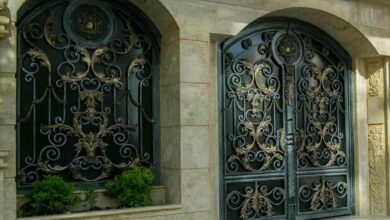 7 مدل درب ویلایی طرح چوب فلزی