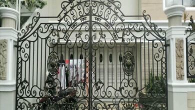 7 مدل درب حیاط پروفیلی کلاف دار