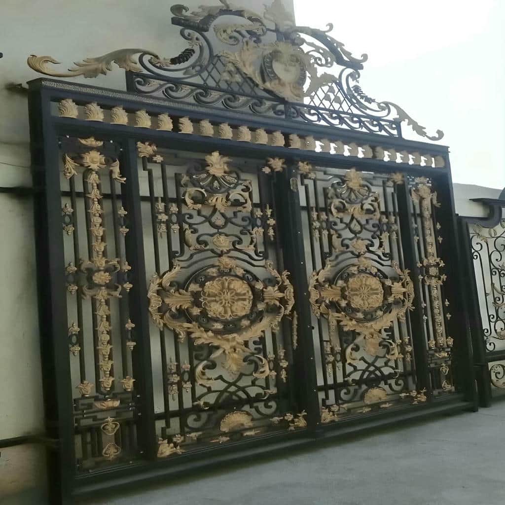 درب طرح چوب ورودی با رنگ خاکستری و رگه طبیعی