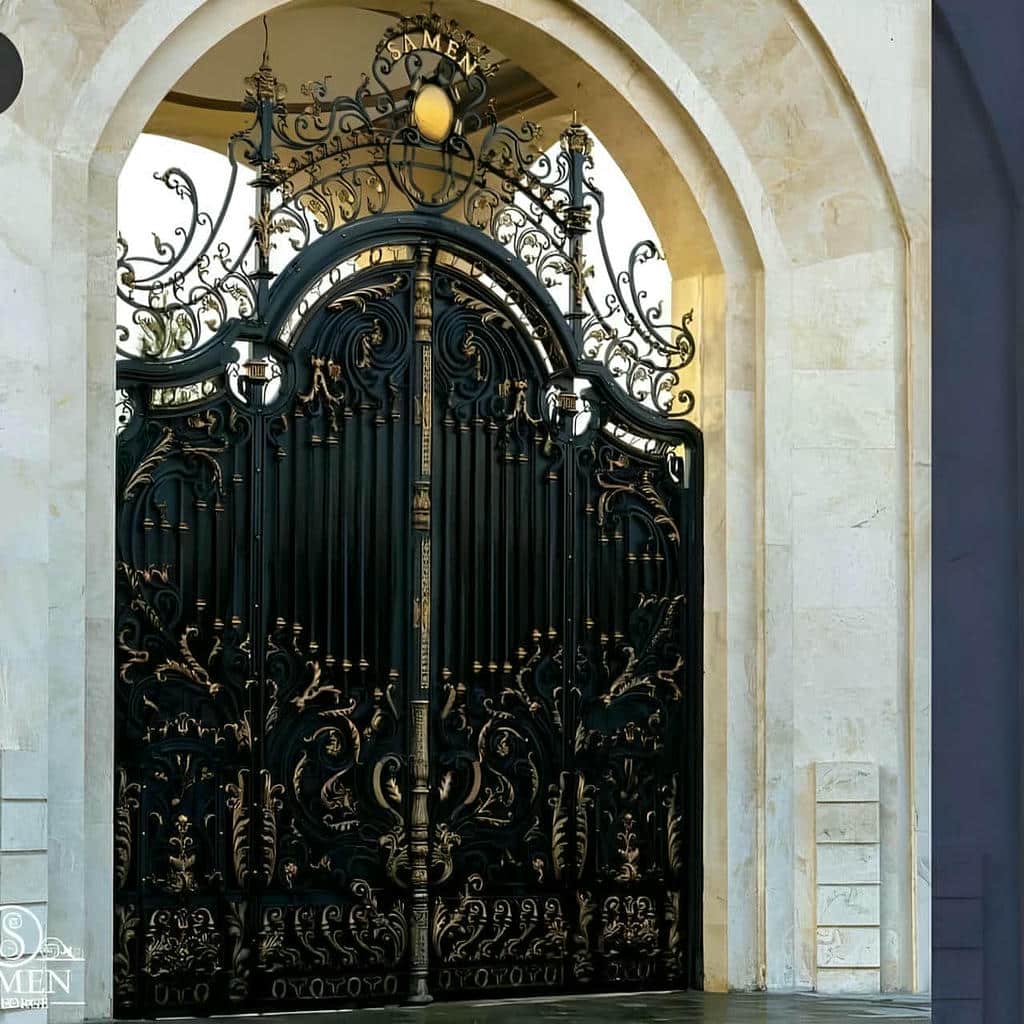 سفارش درب CNC حیاط با طرح اسلیمی
