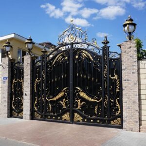 9 مدل درب پارکینگ آهنی ساده قاب دار