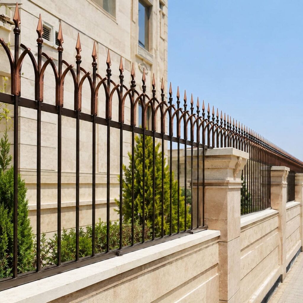خرید حفاظ دیوار سیم خاردار ترکیبی هماهنگ با نمای محوطه