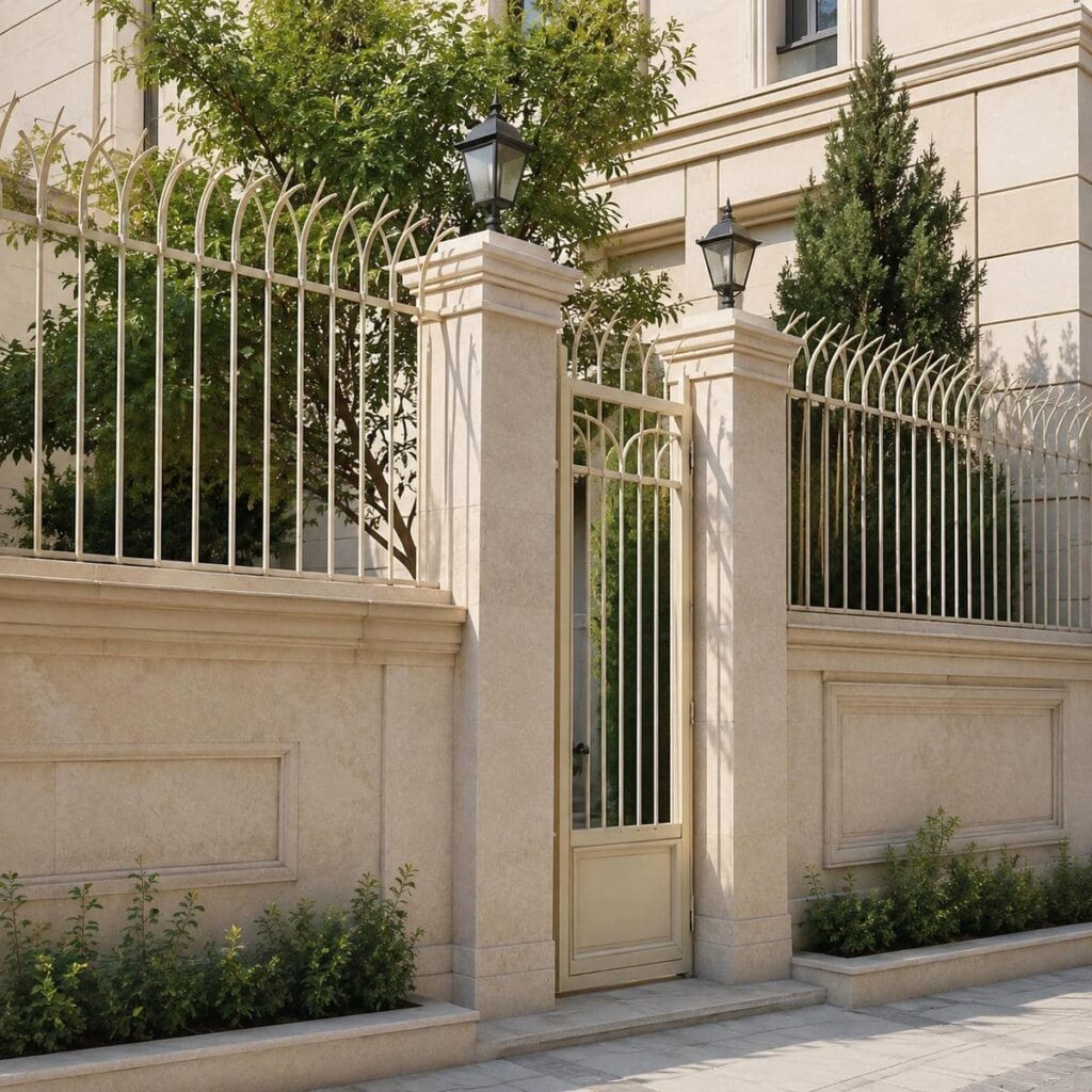 حفاظ دیوار بلند ضد سرقت با طرح لیلیوم تزئینی