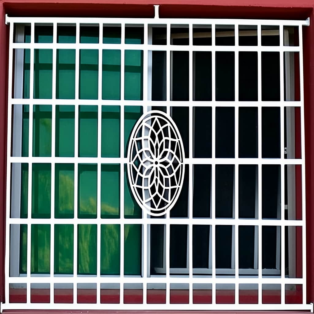 حفاظ پنجره آهنی با مدل ساده سفارشی
