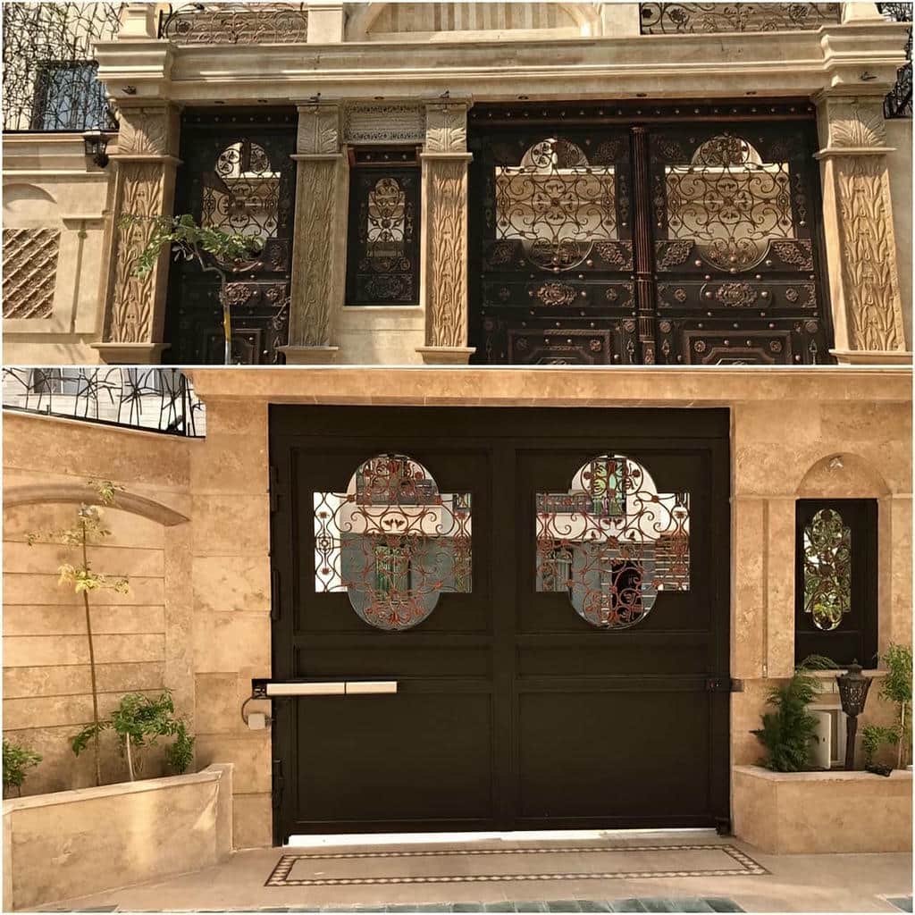موتور درب پارکینگ نصب شده روی درب کشویی