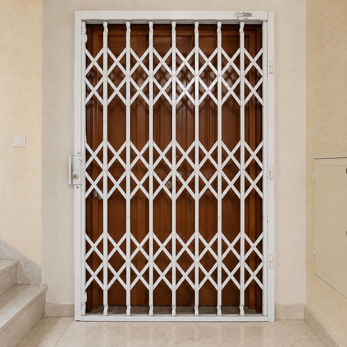 درب حفاظتی آپارتمان با ابعاد سفارشی ورودی مدرن مرکز عرضه درب حفاظتی آپارتمان سفارشی برای نمای مدرن و مینیمال