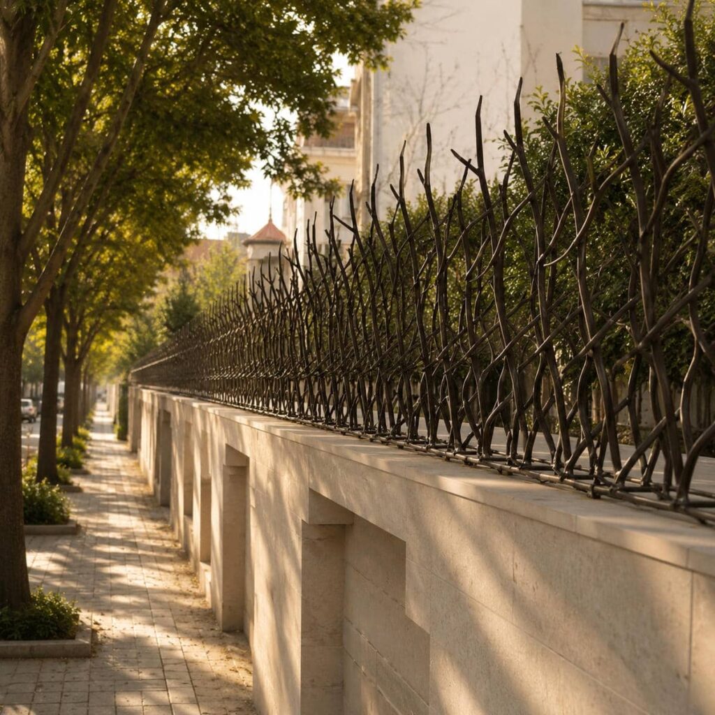 نرده دیوار حیاط با ابعاد دقیق پروژه نرده دیوار حیاط با ابعاد دقیق پروژه