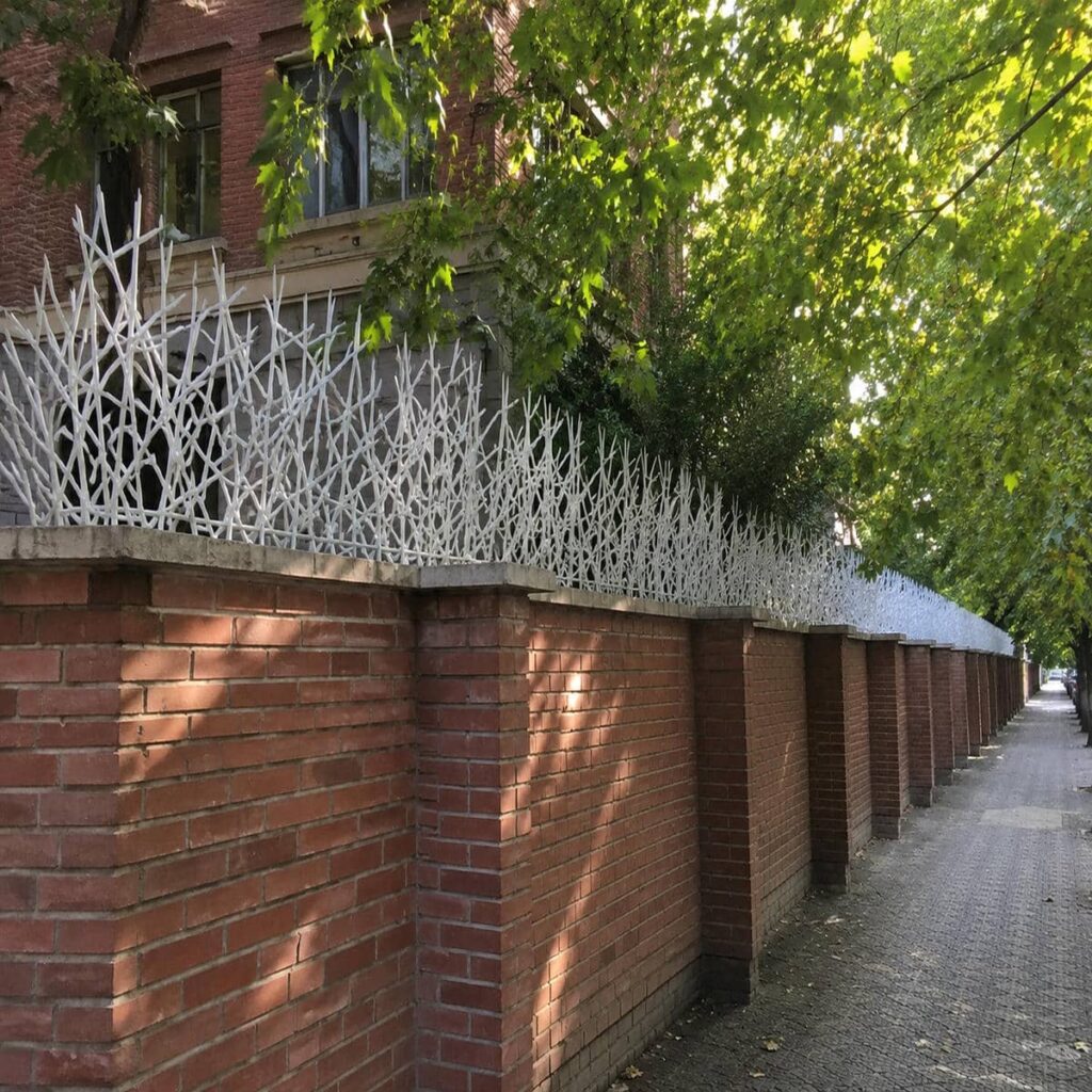 حفاظ دیوار آهنی با پوشش رنگ کوره ای