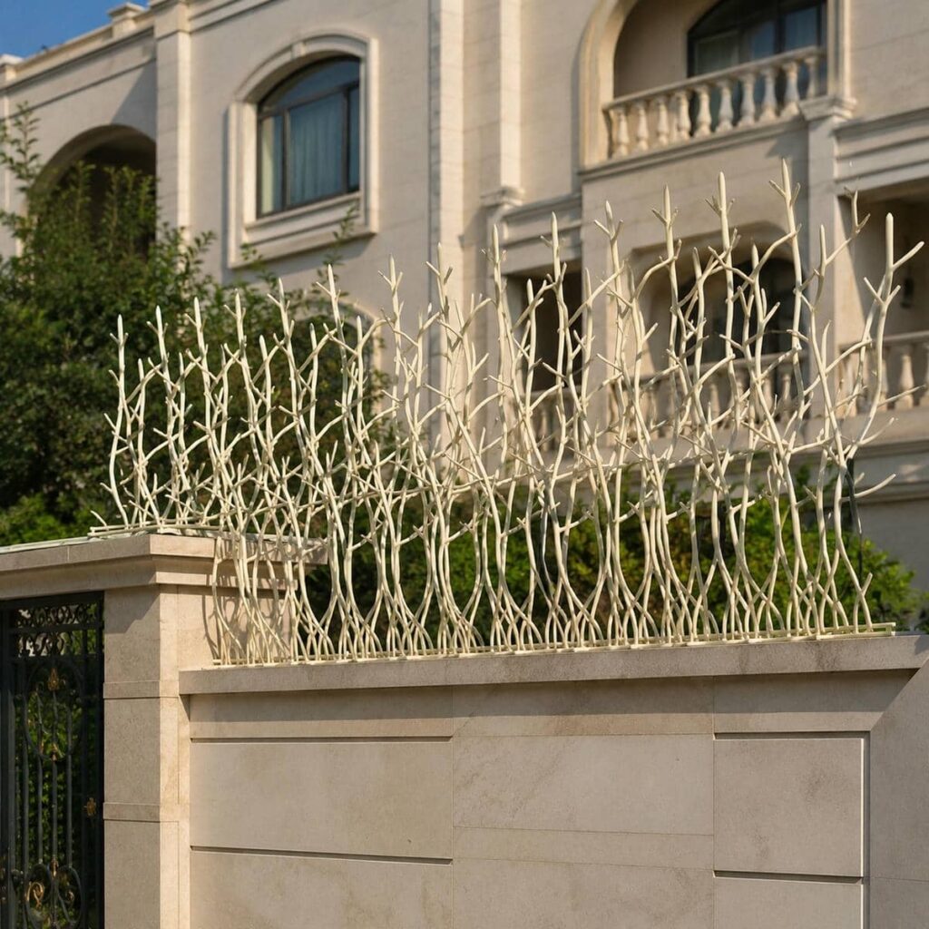 حفاظ دیوار سرنیزه ای با پایه فلزی کوتاه