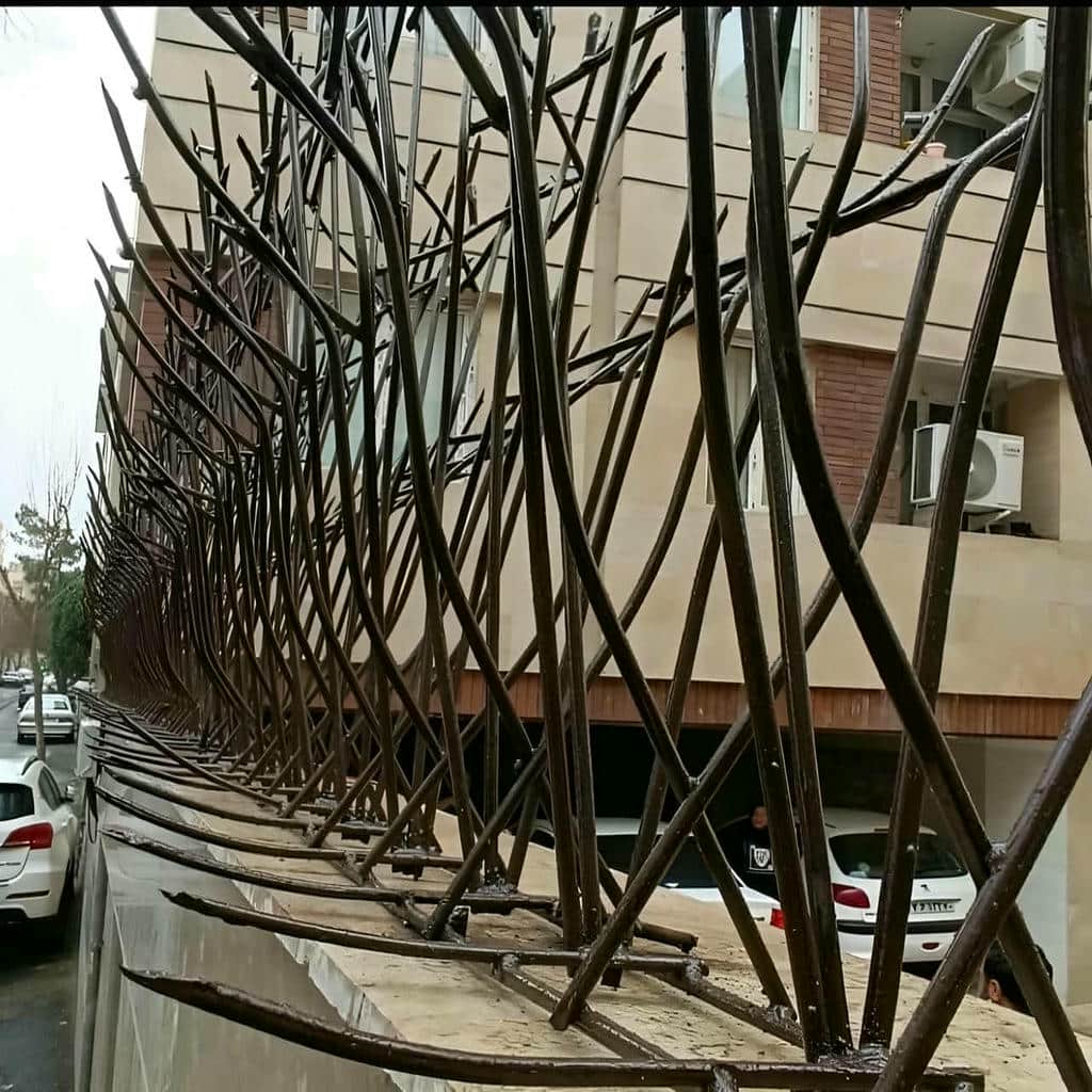 حفاظ دیوار سرنیزه ای با پوشش فلزی