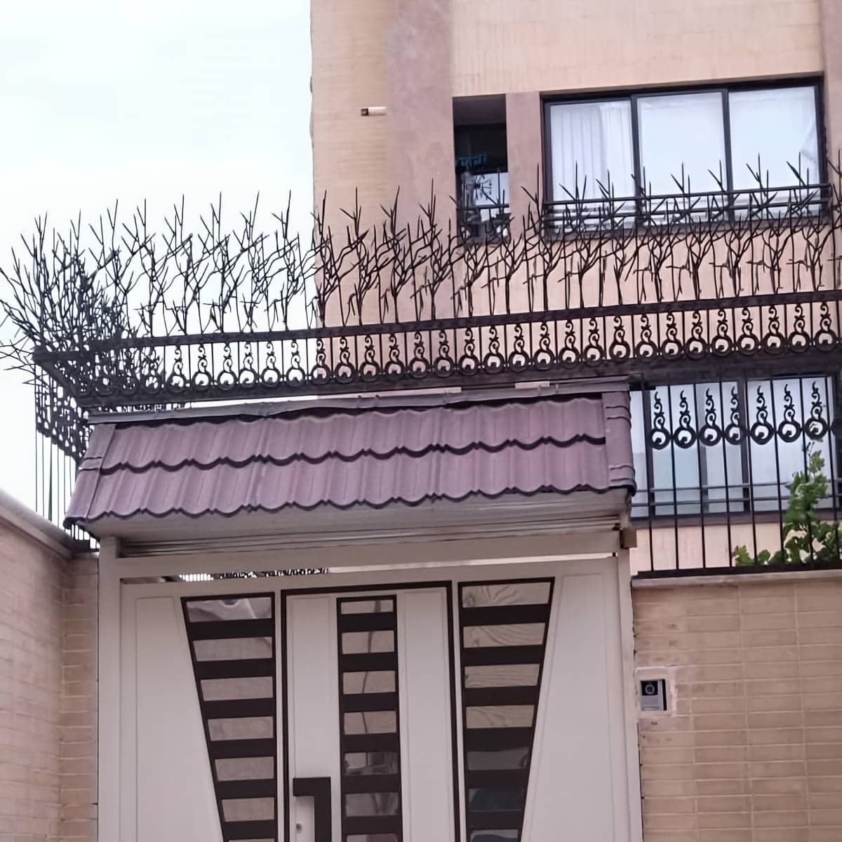 حفاظ دیوار شاخ گوزنی روی دیوار محوطه در استان چهارمحال و بختیاری
