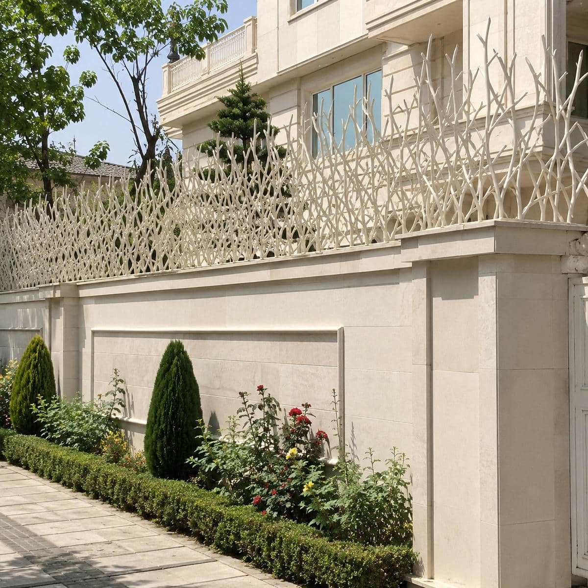 حفاظ دیوار شاخ گوزنی مشکی در استان کرمان