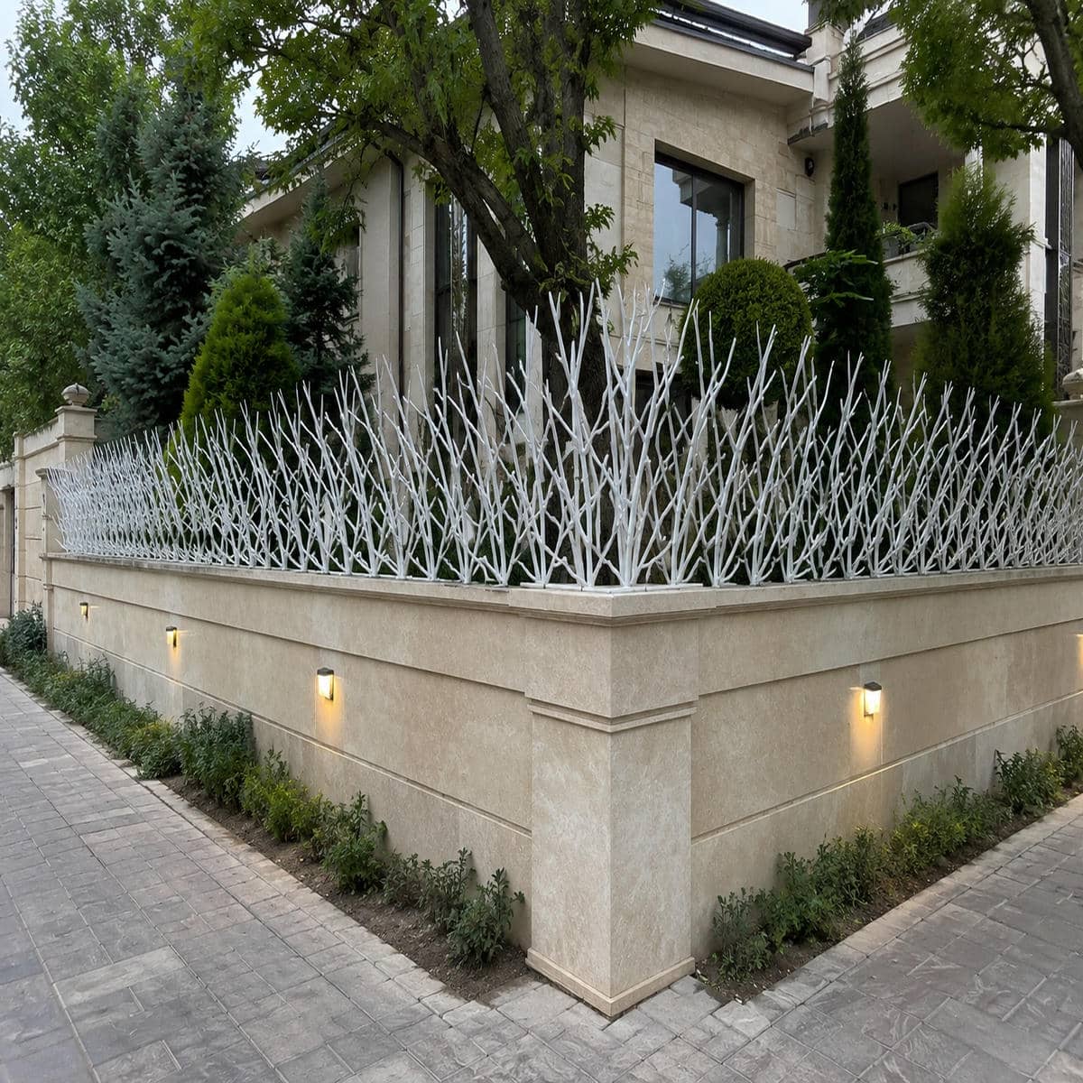 حفاظ دیوار فلزی مشکی برای محوطه سنندج
