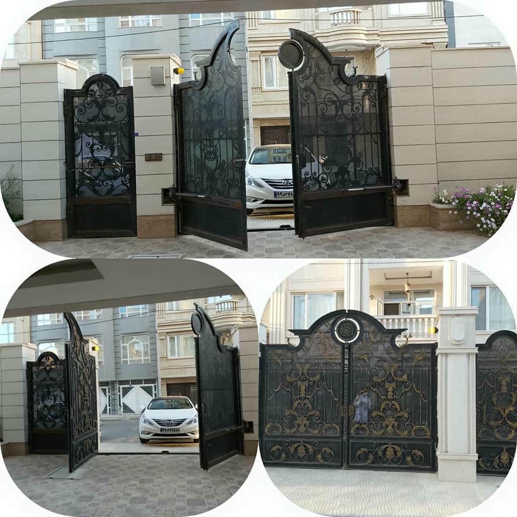 دربازکن بازویی نصب شده روی درب حیاط اراک