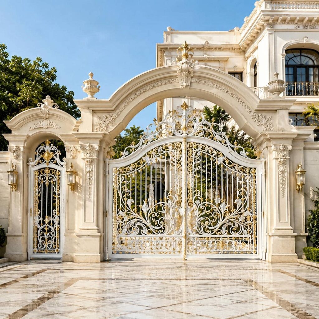 درب حیاط در کرمان برای دهانه عریض ویلایی درب حیاط در کرمان برای دهانه عریض ویلایی