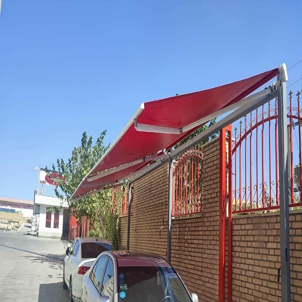 سایبان برقی دیواری برای تراس روشن در استان کرمان
