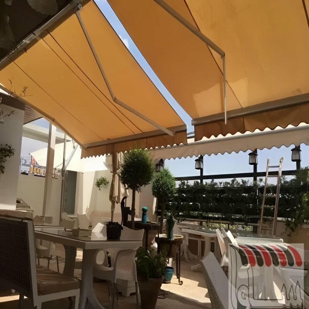 سایبان برقی همدان در تراس مسکونی