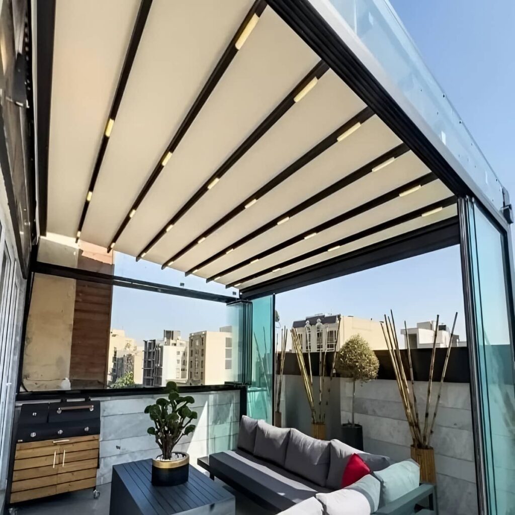 سایه بان اتوماتیک برای تراس مسکونی