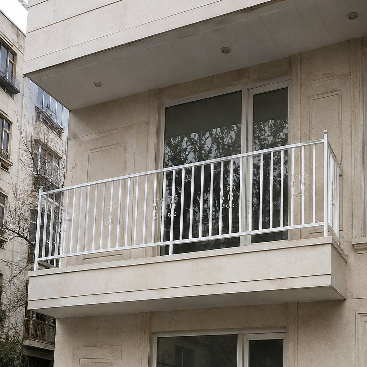نرده بالکن فلزی مشکی در بیرجند