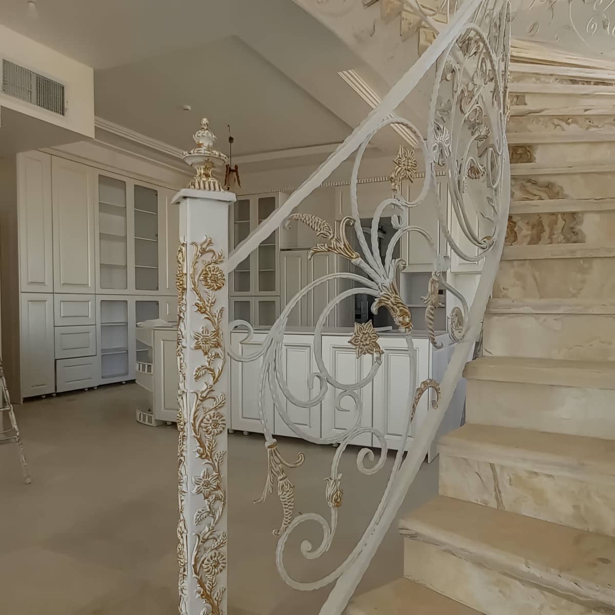 نرده راه پله فلزی ساده در استان یزد