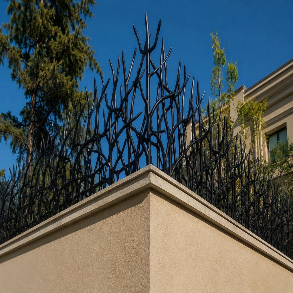 نرده روی دیوار فلزی در محوطه مرطوب استان هرمزگان نرده روی دیوار فلزی در محوطه مرطوب استان هرمزگان